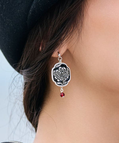 Japanese Zogan Motif Earrings by Kaya - Ametsuchi
