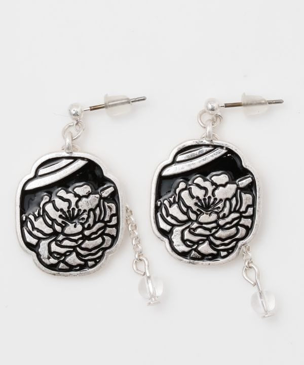 Japanese Zogan Motif Earrings by Kaya - Ametsuchi