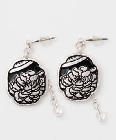 Japanese Zogan Motif Earrings by Kaya - Ametsuchi