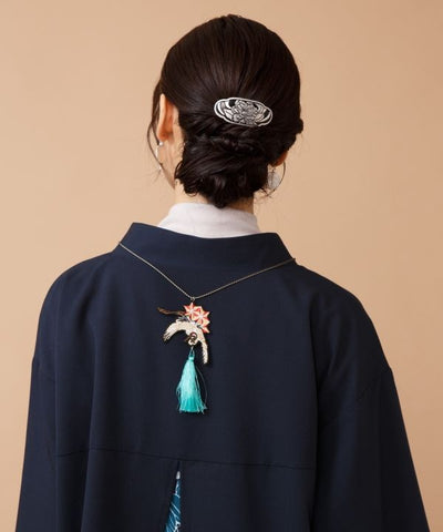 Japanese Zogan Motif Hair Clip by Kaya - Ametsuchi