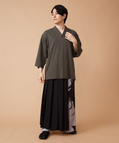 Kimono Collar Cotton Top for Men
