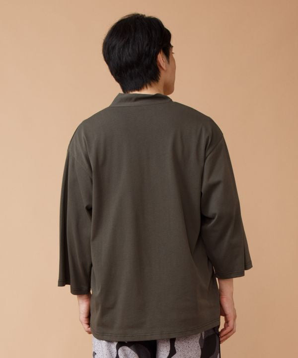 Kimono Collar Cotton Top for Men