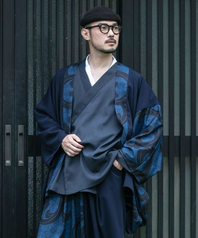 Kimono Collar Cotton Top for Men