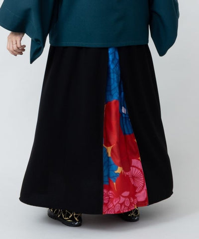 Floral Hakama Style Hakkake Skirt by Kaya - Ametsuchi