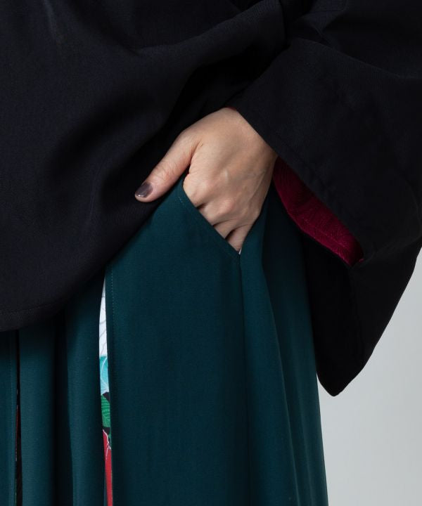 Floral Hakama Style Hakkake Skirt by Kaya - Ametsuchi