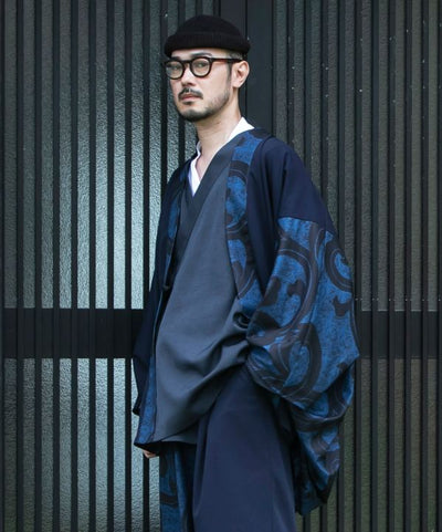 Japanese Motif Haori Jacket by Kaya - Ametsuchi