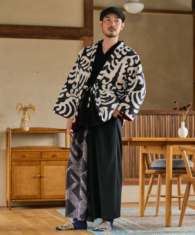 Japanese Traditional Motif Wide Pants by Kaya - Ametsuchi