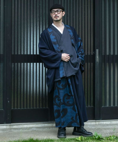 Japanese Traditional Motif Wide Pants by Kaya - Ametsuchi