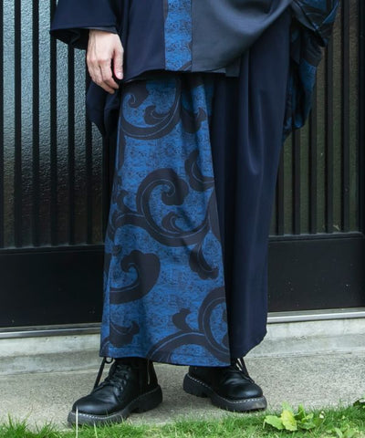 Japanese Traditional Motif Wide Pants by Kaya - Ametsuchi