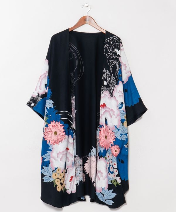 Japanese Floral Furisode Haori Jacket by Kaya - Ametsuchi