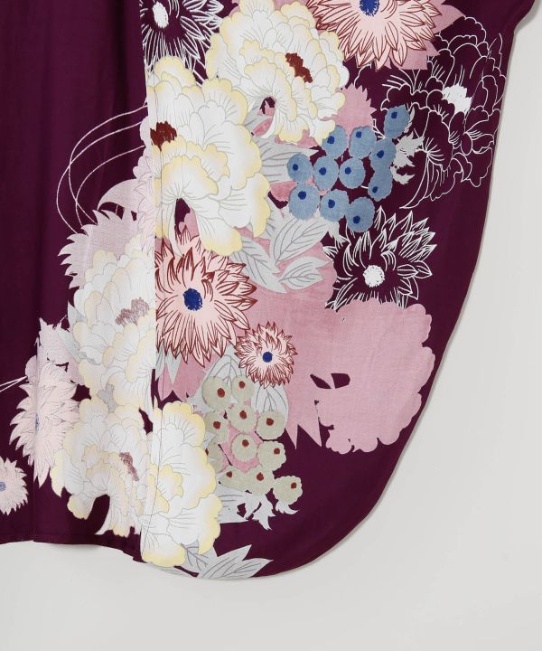 Japanese Floral Furisode Haori Jacket by Kaya - Ametsuchi
