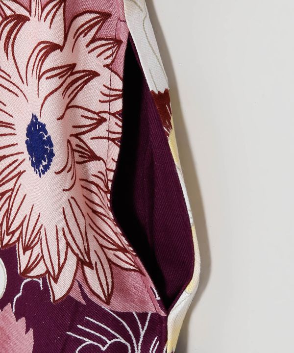 Japanese Floral Kimono Neck Dress by Kaya - Ametsuchi