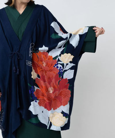 Japanese Floral Haori Jacket by Kaya - Ametsuchi