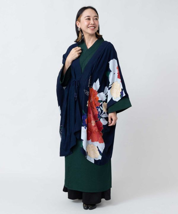 Japanese Floral Haori Jacket by Kaya - Ametsuchi