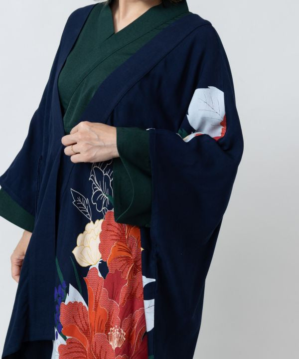 Japanese Floral Haori Jacket by Kaya - Ametsuchi