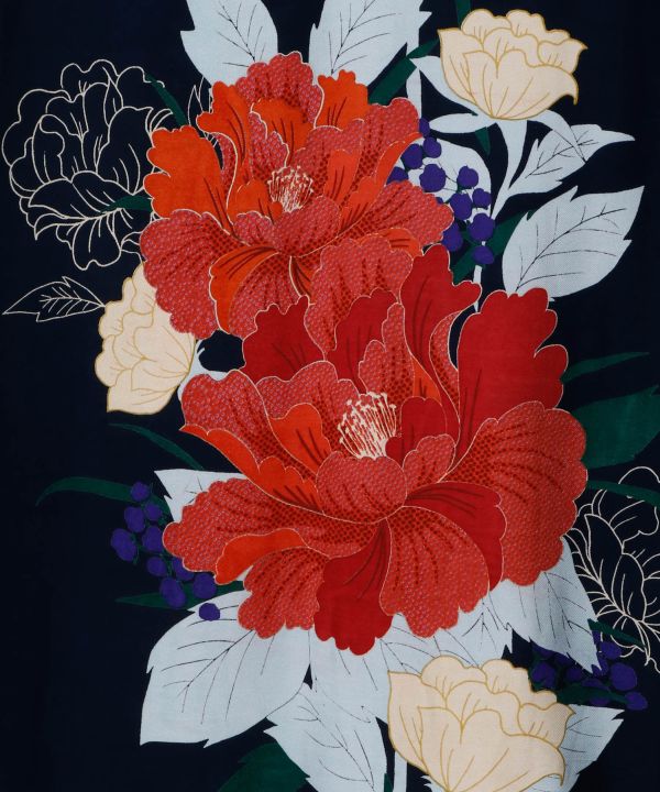 Japanese Floral Kimono Dress by Kaya - Ametsuchi