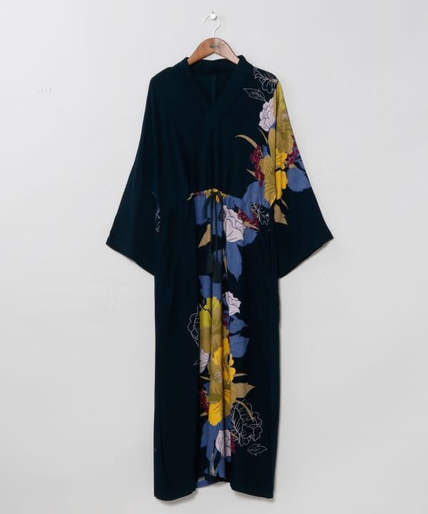 Japanese Floral Kimono Dress by Kaya - Ametsuchi