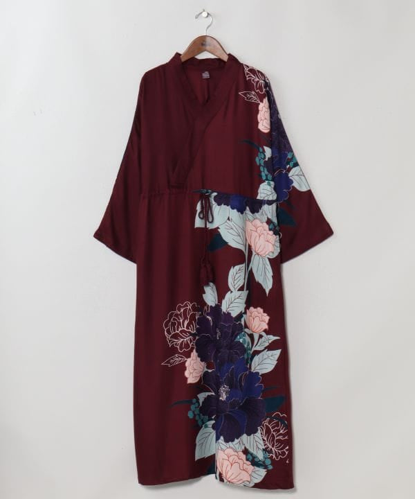 Japanese Floral Kimono Dress by Kaya - Ametsuchi