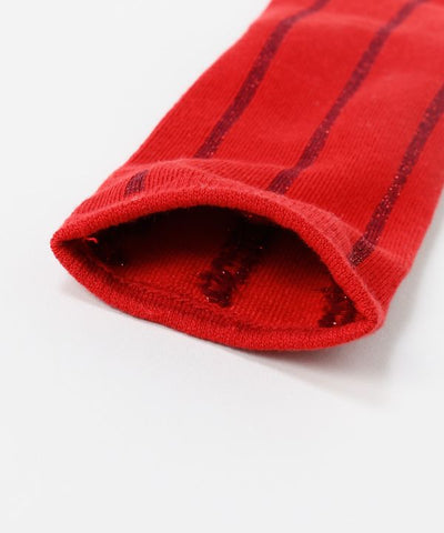 Metallic Stripe Tabi Socks - 23-25cm