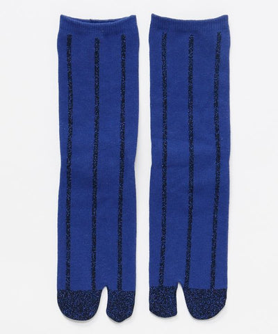 Metallic Stripe Tabi Socks - 23-25cm