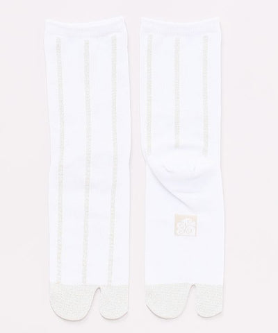 Metallic Stripe Tabi Socks - 23-25cm