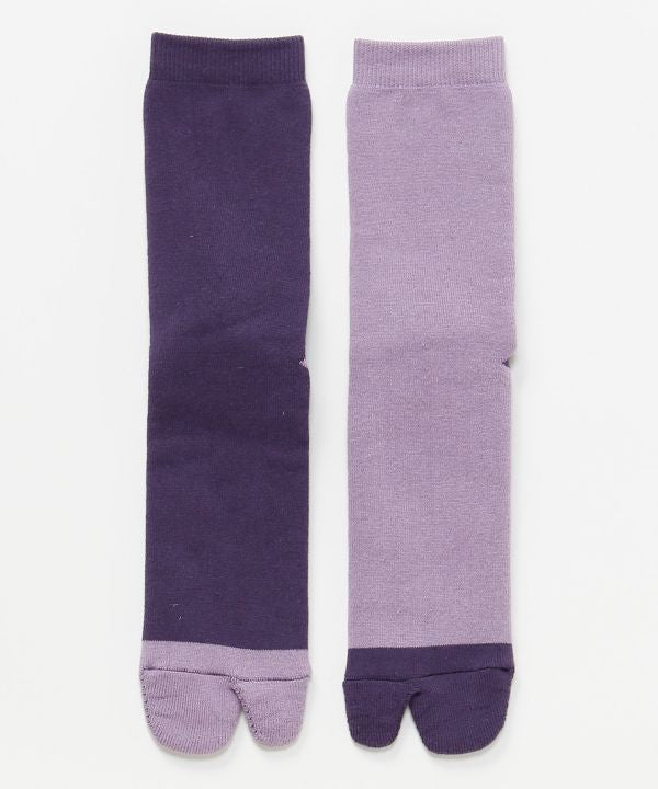Bicolor Pile Tabi Socks - 23-25cm