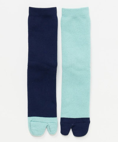 Bicolor Pile Tabi Socks - 23-25cm