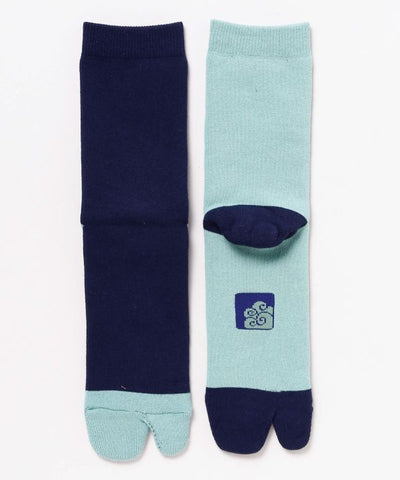 Bicolor Pile Tabi Socks - 23-25cm