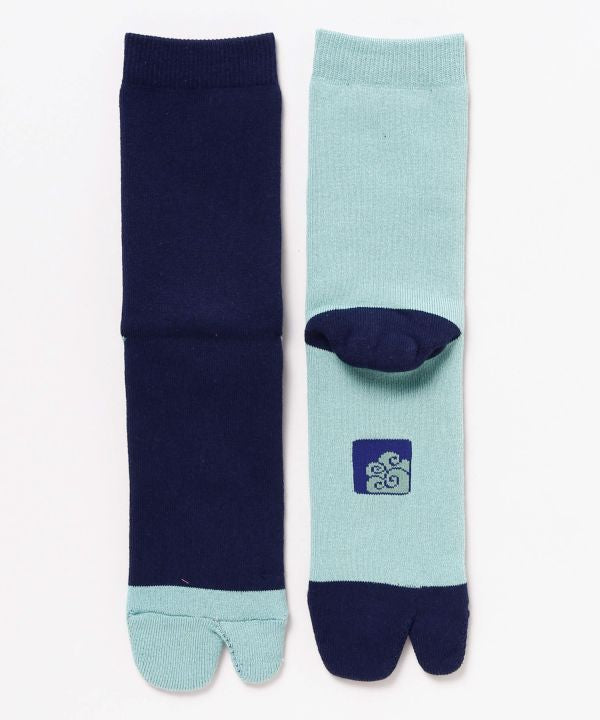 Bicolor Pile Tabi Socks - 23-25cm