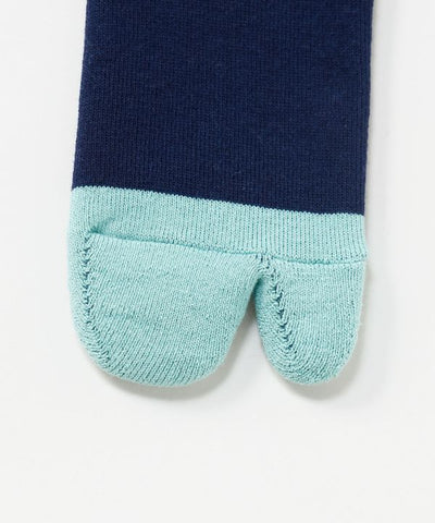 Bicolor Pile Tabi Socks - 25-28cm