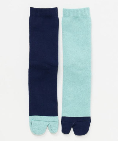 Bicolor Pile Tabi Socks - 25-28cm