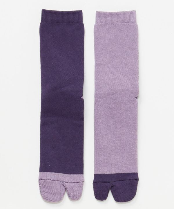 Bicolor Pile Tabi Socks - 25-28cm