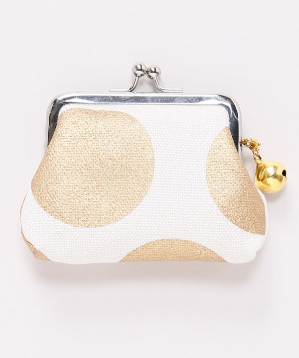 Retro Metallic Polka Dot Gamaguchi Coin Purse by Kaya - Ametsuchi