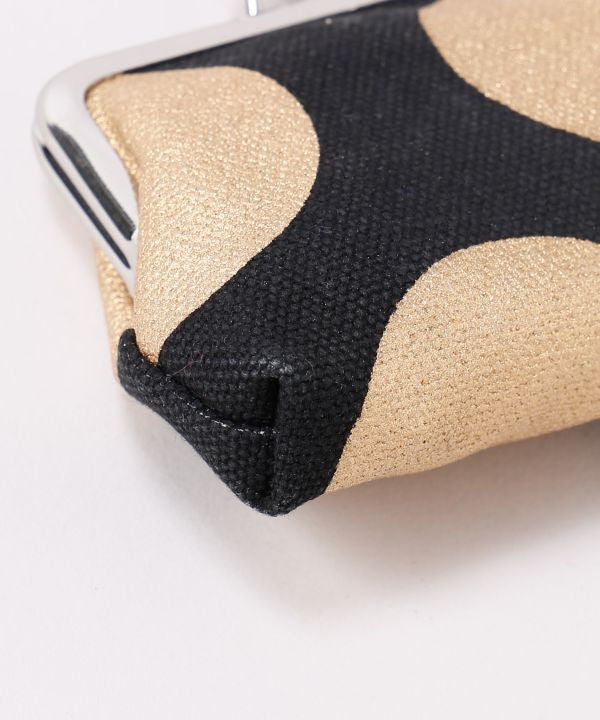 Retro Metallic Polka Dot Gamaguchi Coin Purse by Kaya - Ametsuchi