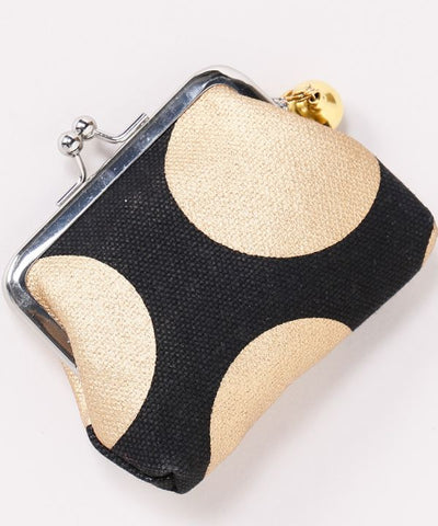 Retro Metallic Polka Dot Gamaguchi Coin Purse by Kaya - Ametsuchi
