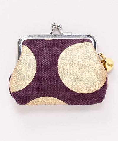 Retro Metallic Polka Dot Gamaguchi Coin Purse by Kaya - Ametsuchi