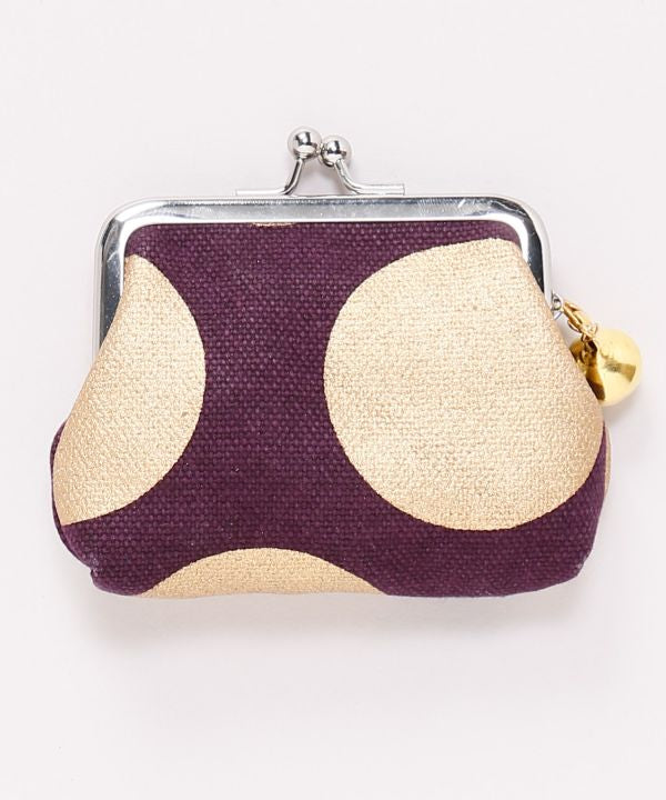 Retro Metallic Polka Dot Gamaguchi Coin Purse
