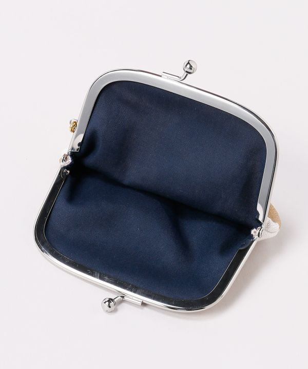 Retro Polka Dot Foil Print Gamaguchi Clasp Purse