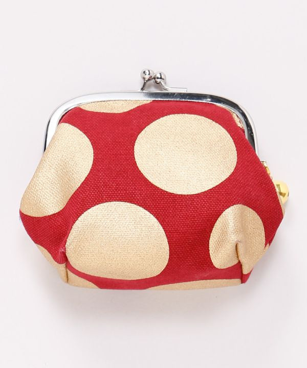 Retro Foil Dot Drawstring Coin Purse