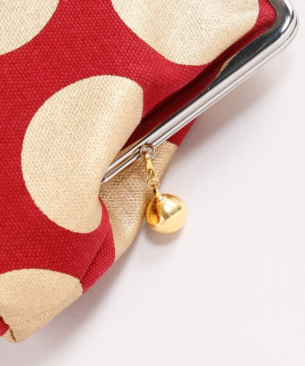 Retro Polka Dot Gamaguchi Pouch by Kaya - Ametsuchi