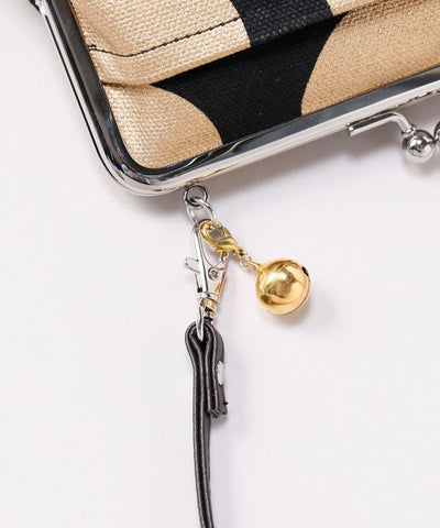 Retro Polka Dot Foil Print Gamaguchi Clasp Handbag