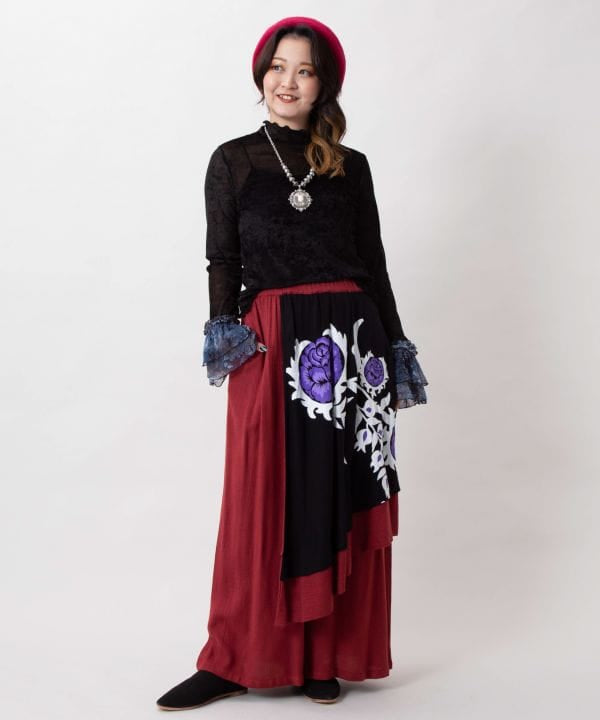 Velour Ruffle Layering Top