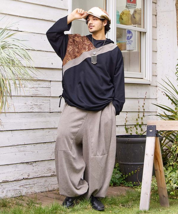 Corduroy Jersey Traveler Pants by AMINA - Ametsuchi