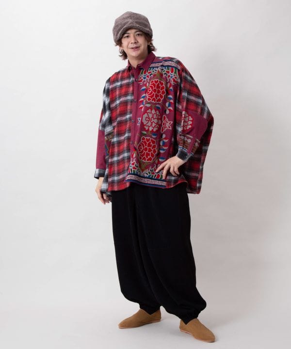 Corduroy Jersey Traveler Pants by AMINA - Ametsuchi