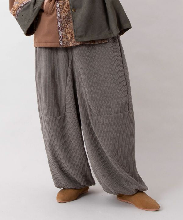 Corduroy Jersey Traveler Pants by AMINA - Ametsuchi
