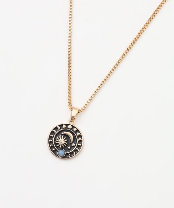 Sun Moonstone Pendant Necklace by AMINA - Ametsuchi