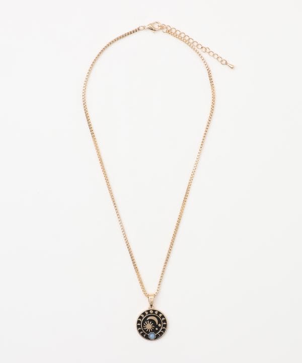 Sun Moonstone Pendant Necklace by AMINA - Ametsuchi
