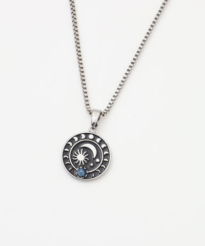 Sun Moonstone Pendant Necklace by AMINA - Ametsuchi