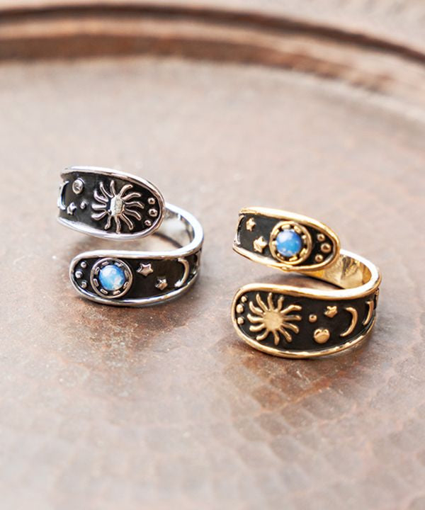 Moonstone Celestial Statement Ring by AMINA - Ametsuchi