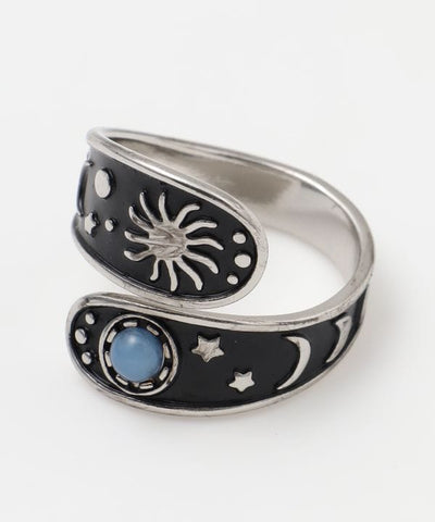 Moonstone Celestial Statement Ring by AMINA - Ametsuchi